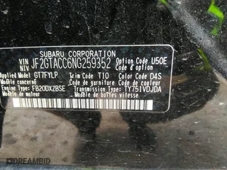 2022 Subaru Crosstrek Premium with VIN JF2GTACC6NG259352, listed as a IAAI auction lot 41787631 with 43,394 mi miles. Bid and sale history available at carsss.com. Image 9.