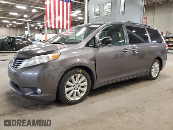 2011 Toyota Sienna XLE AAS with VIN 5TDYK3DCXBS028505, listed as a Copart auction lot 52927885 with 240,646 mi miles and Salvage Title. Bid and sale history available at DreamBid. Image 1.