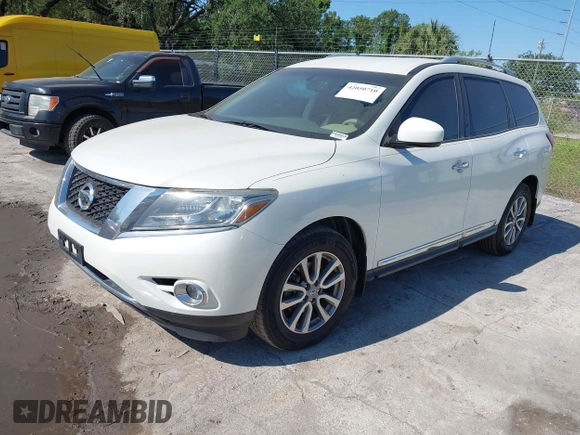 2015 Nissan Pathfinder SL with VIN 5N1AR2MN1FC608088, listed as a IAAI auction lot 42050710 with 102,532 mi miles and . Bid and sale history available at DreamBid. Image 2.