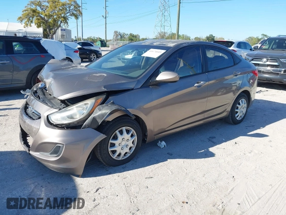 2014 Hyundai Accent GLS with VIN KMHCT4AE6EU639694, listed as a IAAI auction lot 41674605 with 101,549 mi miles and . Bid and sale history available at carsss.com. Image 2.