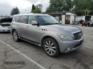 2012 Infiniti QX56 8-passenger with VIN JN8AZ2ND6C9716343, listed as a Copart auction lot 56209835 with 212,249 mi miles and Clean Title. Bid and sale history available at DreamBid. Image 4.