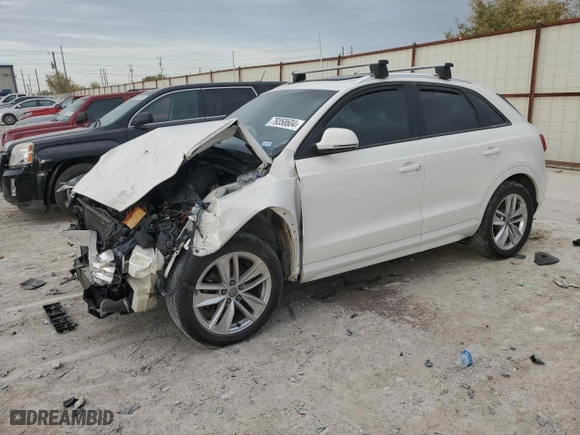 2017 Audi Q3 Premium with VIN WA1BCCFS0HR016968, listed as a Copart auction lot 79358604 with 0 mi miles and Salvage Title. Bid and sale history available at carsss.com. Image 1.