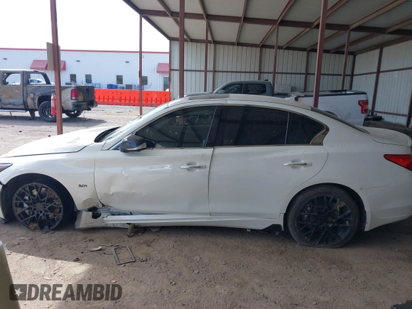 2017 Infiniti Q50 3.0t Premium with VIN JN1EV7AR8HM839303, listed as a IAAI auction lot 41783123 with 53,547 mi miles. Bid and sale history available at carsss.com. Image 14.