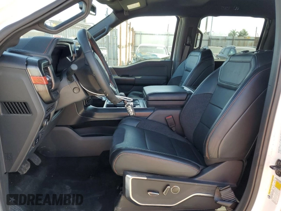 2024 Ford F-150 Raptor with VIN 1FTFW1RG1RFA22551, listed as a Copart auction lot 51982195 with 5,473 mi miles and Salvage Title. Bid and sale history available at DreamBid. Image 7.