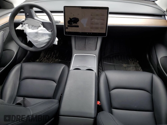 2023 Tesla Model 3 with VIN 5YJ3E1EA3PF451764, listed as a Copart auction lot 58718705 with 33,965 mi miles and Salvage title. Bid and sale history available at DreamBid. Image 8.