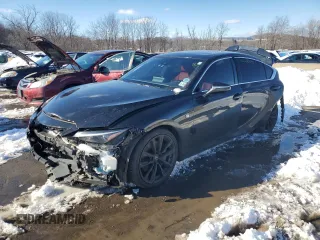 2021 Lexus IS 350 F Sport with VIN JTHGZ1E25M5018585, listed as a Copart auction lot 44720235 with 60,364 mi miles and Salvage Title. Bid and sale history available at DreamBid. Image 1.