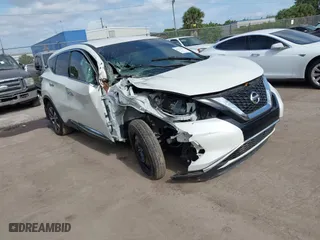 2020 Nissan Murano S with VIN 5N1AZ2AJ6LN163493, listed as a IAAI auction lot 42122077 with 43,989 mi miles. Bid and sale history available at carsss.com. Image 1.