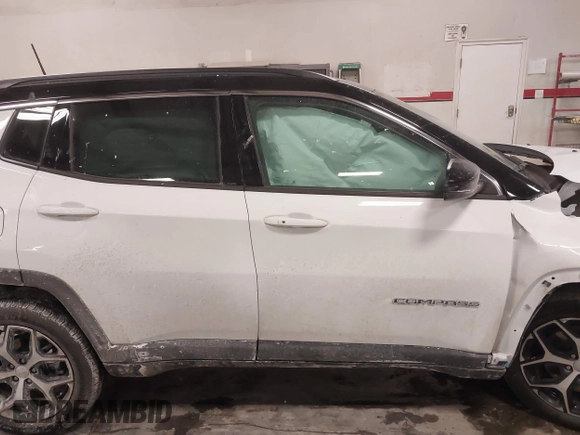 2024 Jeep Compass Limited with VIN 3C4NJDCN6RT129393, listed as a IAAI auction lot 41625271 with 12,506 mi miles and . Bid and sale history available at DreamBid. Image 13.