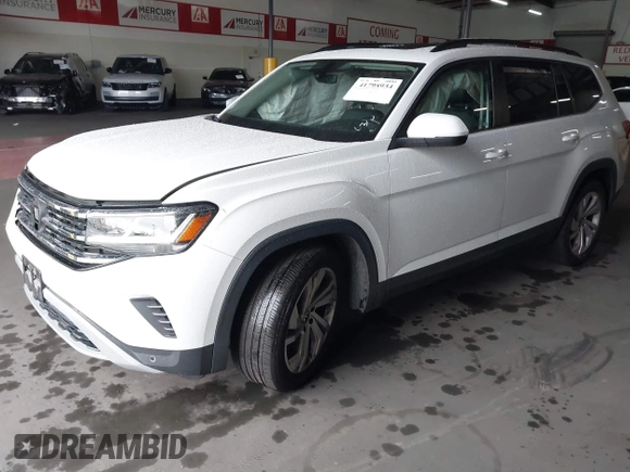 2021 Volkswagen Atlas 3.6L V6 SE w/Technology with VIN 1V2KR2CA8MC501445, listed as a IAAI auction lot 41798934 with 74,764 mi miles. Bid and sale history available at carsss.com. Image 2.