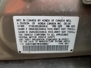 2006 Acura MDX Touring with VIN 2HNYD18676H548680, listed as a Copart auction lot 43071155 with 156,908 mi miles and Salvage Title. Bid and sale history available at carsss.com. Image 13.