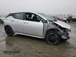 2025 Nissan LEAF SV Plus with VIN 1N4CZ1CV1SC558995, listed as a Copart auction lot 41471515 with 361 mi miles and Salvage Title. Bid and sale history available at carsss.com. Image 4.