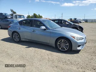 2019 Infiniti Q50 Luxe z VIN JN1EV7APXKM517090, wystawiony jako Copart lot #56740215 z przebiegiem 69 702 mil mil oraz Szkoda całkowita • Salvage title. Historia ofert i sprzedaży dostępna na DreamBid. Obrazek 4.