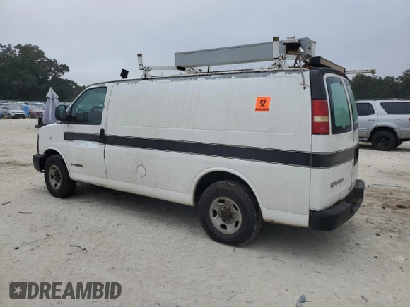 2003 GMC Savana Cargo z VIN 1GTHG35U831199213, wystawiony jako Copart lot #86549414 z przebiegiem Nie podano mil oraz Szkody całkowita. Historia ofert i sprzedaży dostępna na DreamBid. Obrazek 2.