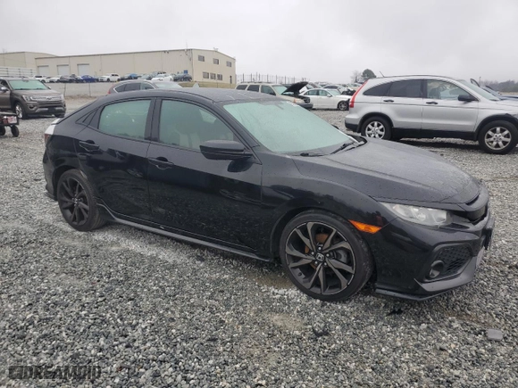 2018 Honda Civic Hatchback Sport with VIN SHHFK7H46JU210365, listed as a Copart auction lot 45705405 with 118,698 mi miles and Salvage Title. Bid and sale history available at carsss.com. Image 4.