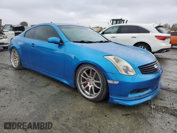 2006 Infiniti G35 Coupe with VIN JNKCV54E56M706849, listed as a Copart auction lot 81933864 with 176,651 mi miles and Clean Title. Bid and sale history available at carsss.com. Image 4.