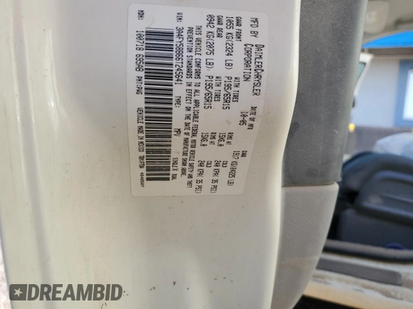 2006 Chrysler PT Cruiser Touring with VIN 3A4FY58B66T245641, listed as a Copart auction lot 60982415 with Not provided miles and Salvage title. Bid and sale history available at DreamBid. Image 12.