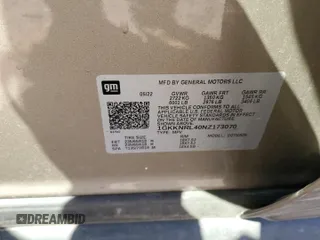 2022 GMC Acadia SLE with VIN 1GKKNRL40NZ173070, listed as a Copart auction lot 51446235 with 50,083 mi miles and Salvage Title. Bid and sale history available at carsss.com. Image 15.