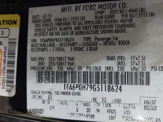 2016 Ford Fusion SE with VIN 1FA6P0H79G5118624, listed as a IAAI auction lot 42391628 with 144,957 mi miles and . Bid and sale history available at DreamBid. Image 9.