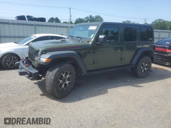 2021 Jeep Wrangler Unlimited Rubicon z VIN 1C4HJXFN8MW547855, wystawiony jako Copart lot #55619075 z przebiegiem 49 762 mil mil oraz Szkoda całkowita • Salvage title. Historia ofert i sprzedaży dostępna na DreamBid. Obrazek 1.