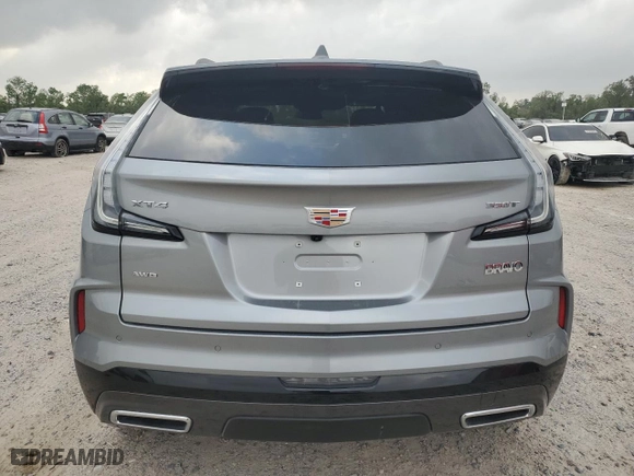 2025 Cadillac XT4 AWD Sport with VIN 1GYFZFR48SF115822, listed as a Copart auction lot 51958885 with 6,635 mi miles and Salvage Title. Bid and sale history available at carsss.com. Image 6.