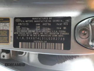 2020 Kia Optima LX z VIN 5XXGT4L31LG382738, wystawiony jako Copart lot #55754205 z przebiegiem 91 605 mil mil oraz Szkoda całkowita • Salvage title. Historia ofert i sprzedaży dostępna na DreamBid. Obrazek 12.