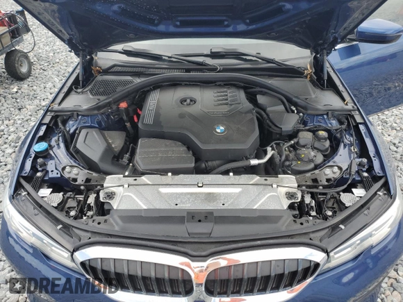 2022 BMW 3 Series 330i with VIN 3MW5R1J08N8C24403, listed as a Copart auction lot 59592785 with 32,166 mi miles and Salvage title. Bid and sale history available at DreamBid. Image 11.
