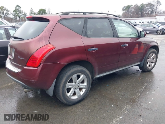 2007 Nissan Murano S with VIN JN8AZ08W37W663397, listed as a IAAI auction lot 41552454 with 236,888 mi miles and . Bid and sale history available at DreamBid. Image 4.