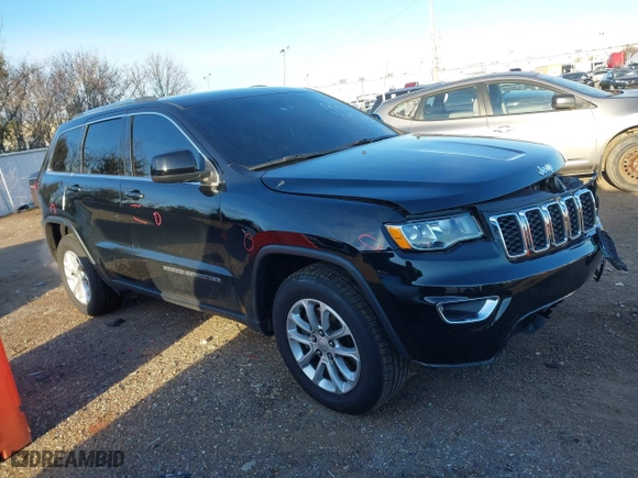 2021 Jeep Grand Cherokee Laredo X with VIN 1C4RJEAG9MC511837, listed as a IAAI auction lot 41386461 with 52,184 mi miles. Bid and sale history available at carsss.com. Image 13.
