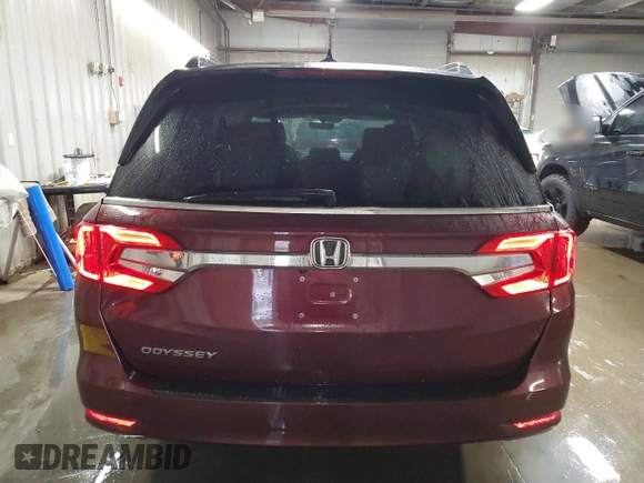 2018 Honda Odyssey EX-L with VIN 5FNRL6H79JB097107, listed as a Copart auction lot 50604315 with 78,093 mi miles and Salvage Title. Bid and sale history available at carsss.com. Image 6.