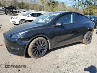 2024 Tesla Model Y Performance with VIN 7SAYGDEF4RF064207, listed as a Copart auction lot 49477615 with Not Provided miles and Clean Title. Bid and sale history available at DreamBid. Image 1.
