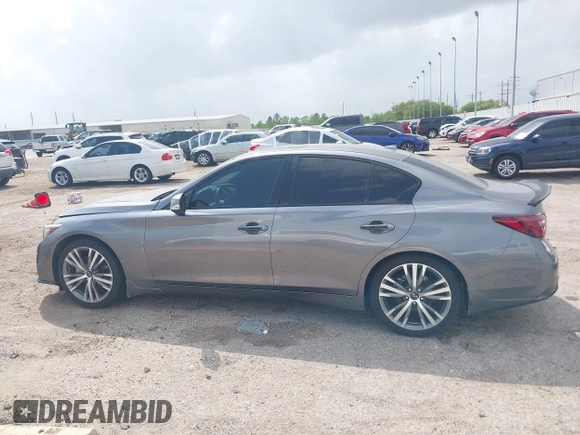 2021 Infiniti Q50 Sensory with VIN JN1EV7CP5MM703829, listed as a IAAI auction lot 41951117 with 60,314 mi miles and . Bid and sale history available at DreamBid. Image 15.