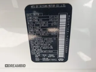 2019 Infiniti QX50 Essential with VIN 3PCAJ5M14KF119529, listed as a IAAI auction lot 42029337 with 88,844 mi miles and . Bid and sale history available at DreamBid. Image 9.