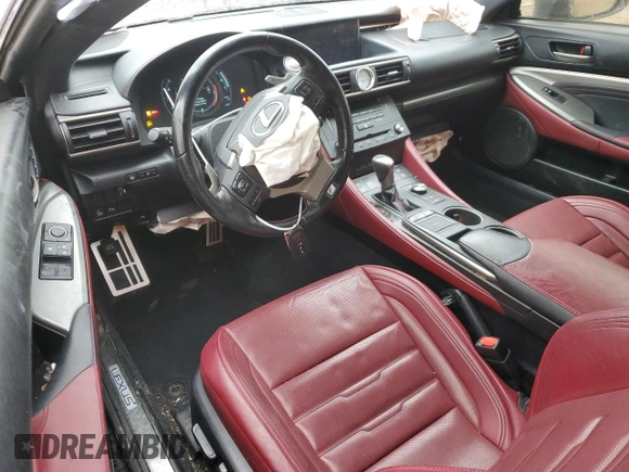 2017 Lexus RC with VIN JTHSM5BC6H5003385, listed as a Copart auction lot 83747414 with 76,861 mi miles and Salvage Title. Bid and sale history available at carsss.com. Image 8.