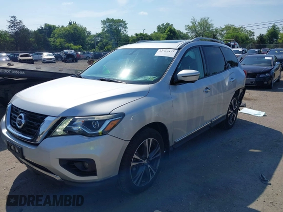 2018 Nissan Pathfinder SL with VIN 5N1DR2MMXJC631379, listed as a IAAI auction lot 42585871 with 92,610 mi miles and . Bid and sale history available at DreamBid. Image 17.