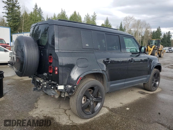 2020 Land Rover Defender HSE with VIN SALE9EEU6L2025605, listed as a Copart auction lot 50646375 with 37,846 mi miles and Salvage title. Bid and sale history available at DreamBid. Image 3.