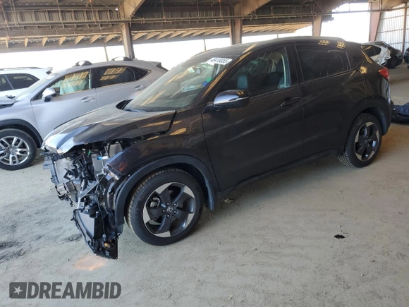 2018 Honda HR-V EX-L Navi with VIN 3CZRU6H71JM727818, listed as a Copart auction lot 48419055 with 35,029 mi miles and Salvage Title. Bid and sale history available at carsss.com. Image 1.