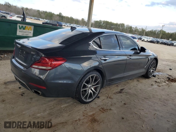 2019 Genesis G70 Advanced with VIN KMTG74LE6KU024096, listed as a Copart auction lot 44221875 with 71,251 mi miles and Salvage Title. Bid and sale history available at carsss.com. Image 3.