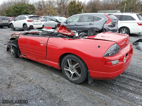 2001 Mitsubishi Eclipse GT with VIN 4A3AE85H41E089916, listed as a Copart auction lot 77543773 with 0 mi miles and Salvage Title. Bid and sale history available at carsss.com. Image 2.