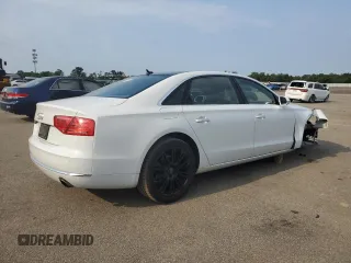 2013 Audi A8 3.0L with VIN WAURGAFD2DN019125, listed as a Copart auction lot 60959515 with 76,585 mi miles and Salvage title. Bid and sale history available at DreamBid. Image 3.