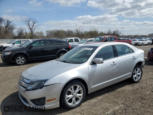 2012 Ford Fusion SE with VIN 3FAHP0HG1CR340168, listed as a Copart auction lot 52154405 with 167,850 mi miles and Salvage Title. Bid and sale history available at DreamBid. Image 1.