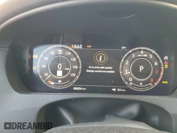 2019 Jaguar F-Pace S with VIN SADCM2FV2KA357519, listed as a Copart auction lot 70996854 with 92,234 mi miles and Salvage title. Bid and sale history available at DreamBid. Image 9.