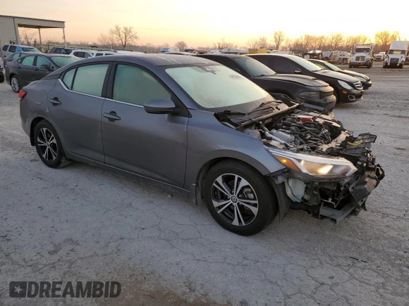 2020 Nissan Sentra SV with VIN 3N1AB8CV9LY303036, listed as a Copart auction lot 46229804 with 103,755 mi miles and Salvage Title. Bid and sale history available at carsss.com. Image 4.