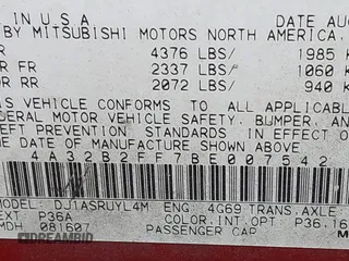 2011 Mitsubishi Galant FE with VIN 4A32B2FF7BE007542, listed as a IAAI auction lot 41967018 with 203,150 mi miles. Bid and sale history available at carsss.com. Image 9.
