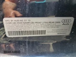 2010 Audi A6 with VIN WAU4GAFB9AN050215, listed as a Copart auction lot 61205045 with 118,248 mi miles and Clean title. Bid and sale history available at DreamBid. Image 12.