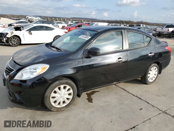 2012 Nissan Versa SV with VIN 3N1CN7AP2CL850046, listed as a Copart auction lot 85143004 with 135,226 mi miles and Salvage Title. Bid and sale history available at carsss.com. Image 1.