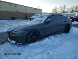 2023 BMW M3 Competition xDrive with VIN WBS43AY05PFP62243, listed as a Copart auction lot 41919185 with 0 mi miles and Salvage Title. Bid and sale history available at carsss.com. Image 1.