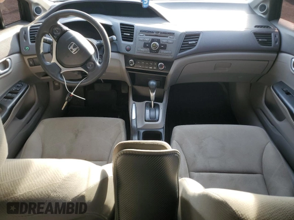 2012 Honda Civic EX with VIN 19XFB2F87CE052413, listed as a Copart auction lot 46215765 with 128,207 mi miles and Salvage Title. Bid and sale history available at DreamBid. Image 8.