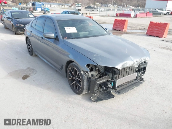 2023 BMW 5 Series 530i xDrive with VIN WBA13BJ04PCL98504, listed as a IAAI auction lot 41702411 with 27,830 mi miles and . Bid and sale history available at DreamBid. Image 1.