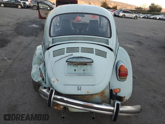 1972 Volkswagen Beetle with VIN 1122696781, listed as a Copart auction lot 83026554 with 11,104 mi miles and Salvage Title. Bid and sale history available at DreamBid. Image 6.