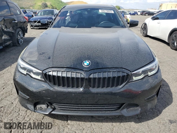 2020 BMW 3 Series 330i with VIN 3MW5R1J08L8B32611, listed as a Copart auction lot 50619825 with 22,277 mi miles and Salvage Title. Bid and sale history available at carsss.com. Image 5.